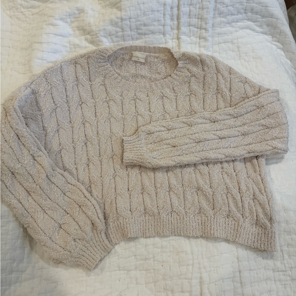 Cozy Cream Cable Knit Sweater